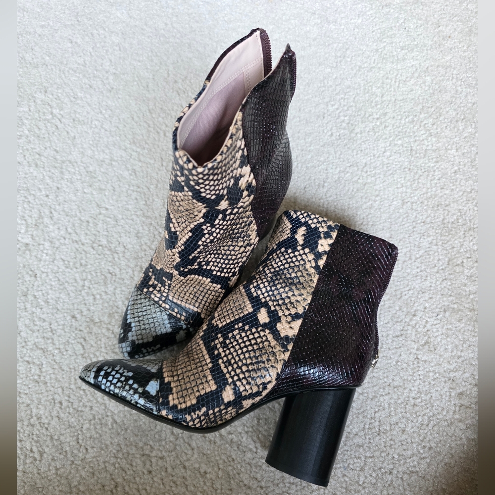 Nine West Multicolor Snakeskin Ankle Boots